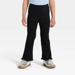 Toddler Girls' Ribbed Flare Leggings - Cat & Jack™ Black 3T