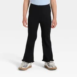 Toddler Girls' Ribbed Flare Leggings - Cat & Jack™ Black 3T