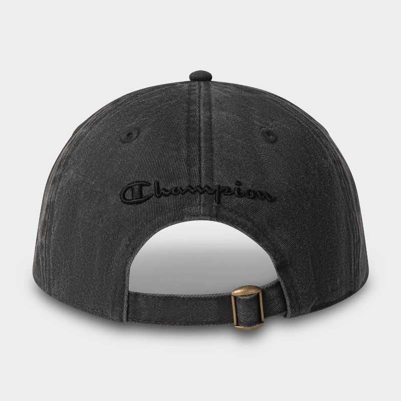slide 2 of 4, Champion Adult Pigment-Washed Twill Baseball Hat - Black, 1 ct