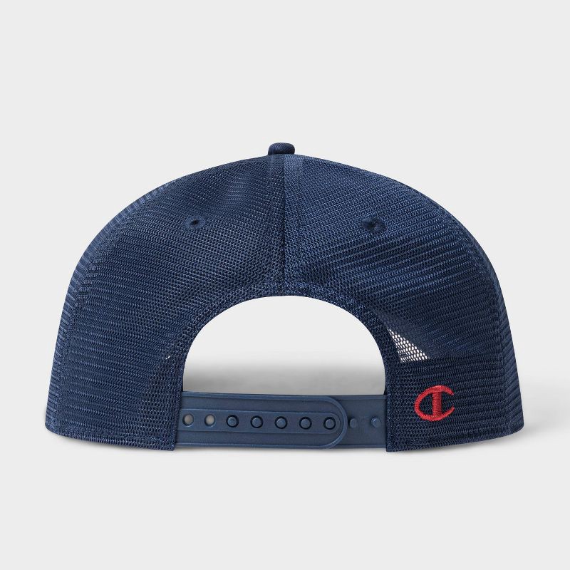 slide 3 of 4, Champion Adult Phys Ed Twill Trucker Hat - Navy, 1 ct