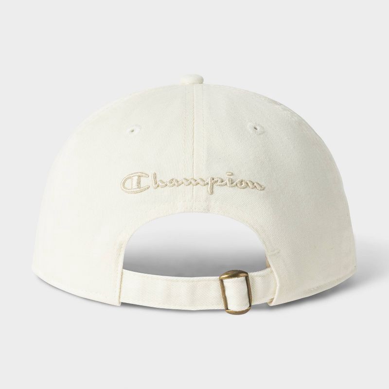 slide 2 of 4, Champion Adult Pigment-Washed Twill Baseball Hat - White, 1 ct
