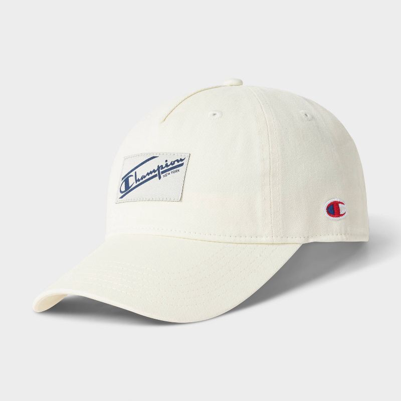 slide 4 of 4, Champion Adult Pigment-Washed Twill Baseball Hat - White, 1 ct