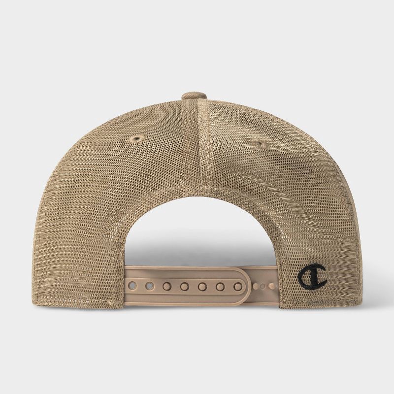 slide 2 of 4, Champion Adult Phys Ed Twill Trucker Hat - Khaki, 1 ct