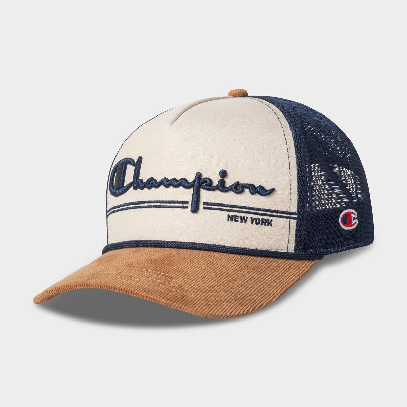 slide 4 of 4, Champion Adult Travis Faux Suede and Corduroy Baseball Hat - Brown, 1 ct