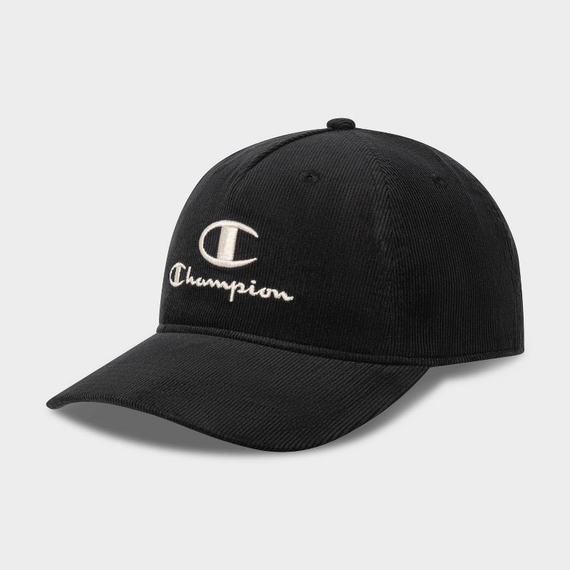 slide 4 of 4, Champion Adult Hobby Corduroy Baseball Hat - Black, 1 ct