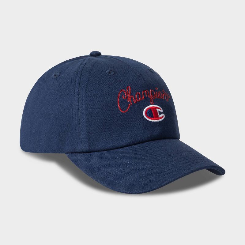 slide 3 of 4, Champion Adult Script Jersey Baseball Hat - Navy, 1 ct