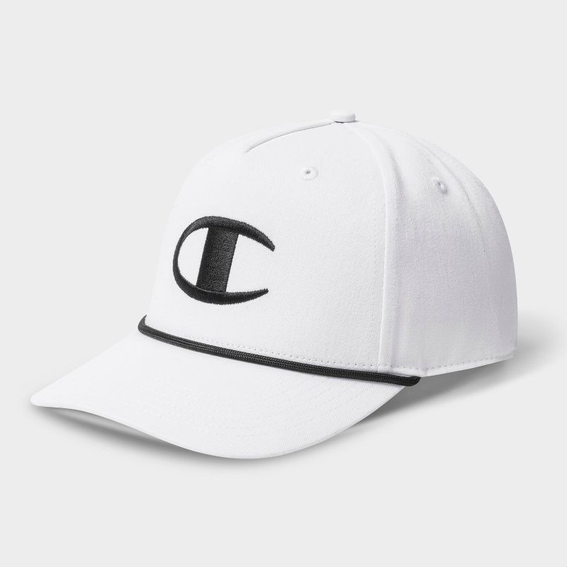 slide 4 of 4, Champion Adult Noah Twill Baseball Hat - White, 1 ct