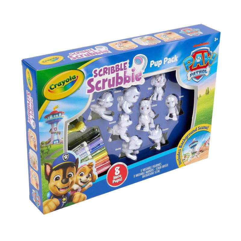 slide 2 of 5, Crayola Scribble Scrubbie PAW Patrol Pup Pack, 8ct, PAW Patrol Figurines, Color and Wash Toy for Boys and Girls, Holiday and Christmas Gift, 3+, 8 ct