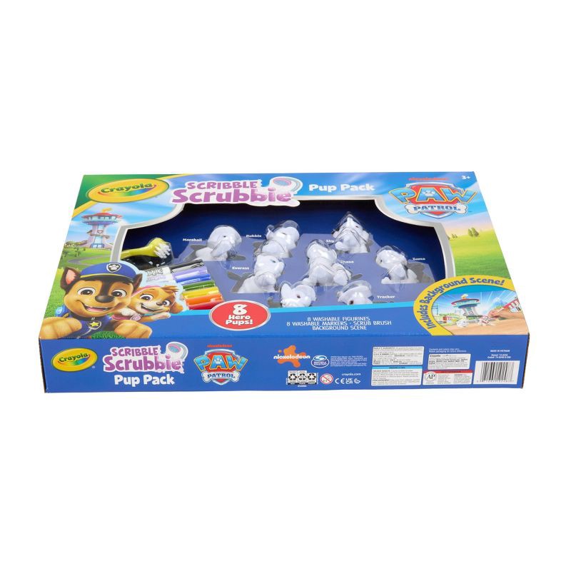 slide 5 of 5, Crayola Scribble Scrubbie PAW Patrol Pup Pack, 8ct, PAW Patrol Figurines, Color and Wash Toy for Boys and Girls, Holiday and Christmas Gift, 3+, 8 ct