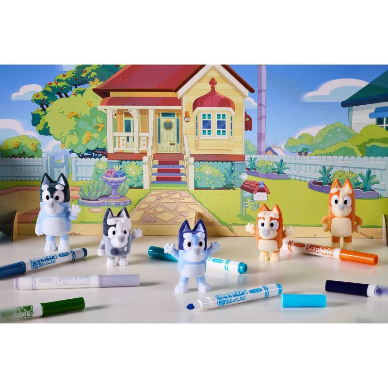 slide 4 of 6, Crayola Scribble Scrubbie 80pc Bluey Family Pack Gift, 80 ct