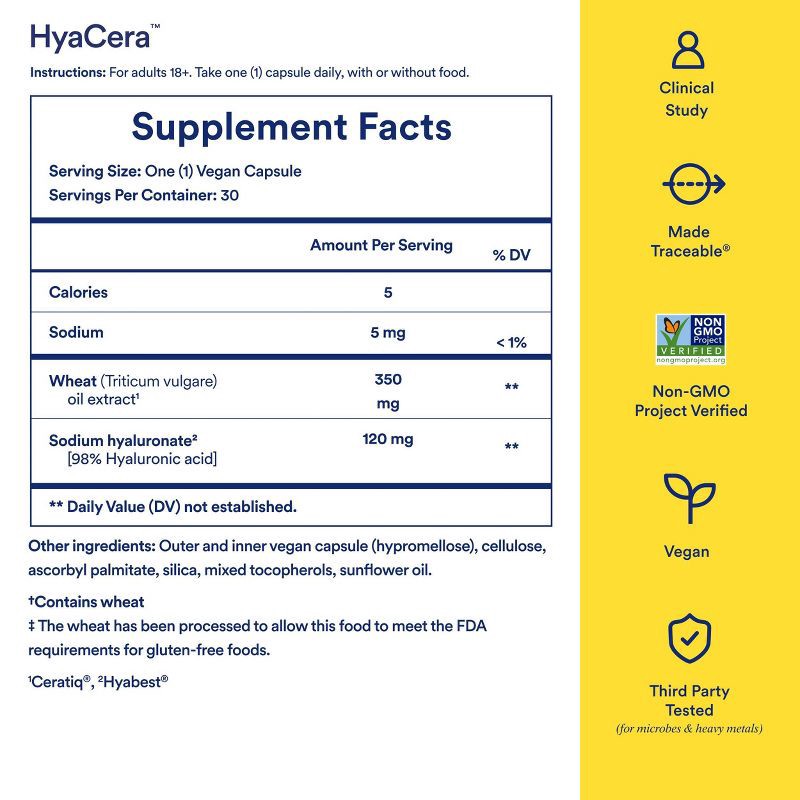 slide 7 of 8, Ritual HyaCera Daily Vegan Skin Hydration Capsules - 30ct, 30 ct