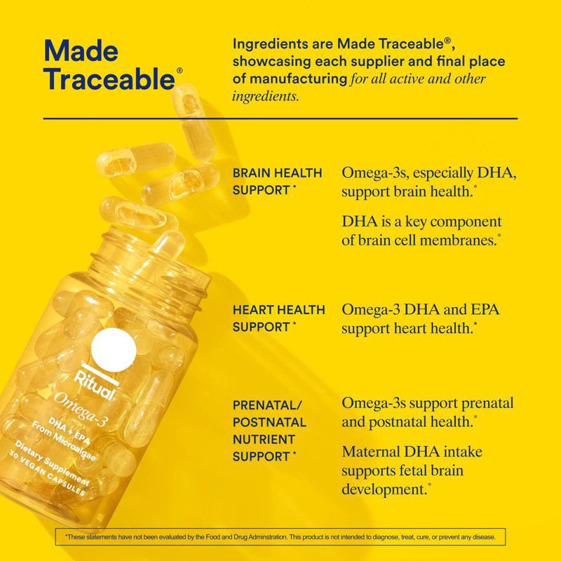 slide 4 of 8, Ritual Omega 3 and Fish Oil Capsule - 30ct, 30 ct