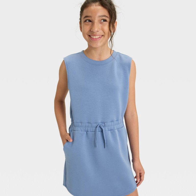 slide 3 of 3, Girls' Airy Sleek Dress - All In Motion™ Slate Blue XL, 1 ct