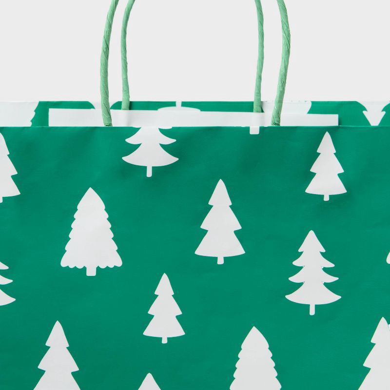 slide 3 of 3, XXL Christmas Tree Gift Bag Green/White - Spritz™, 1 ct