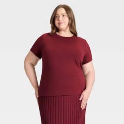 Women's Short Sleeve T-Shirt - A New Day™ Maroon XXL