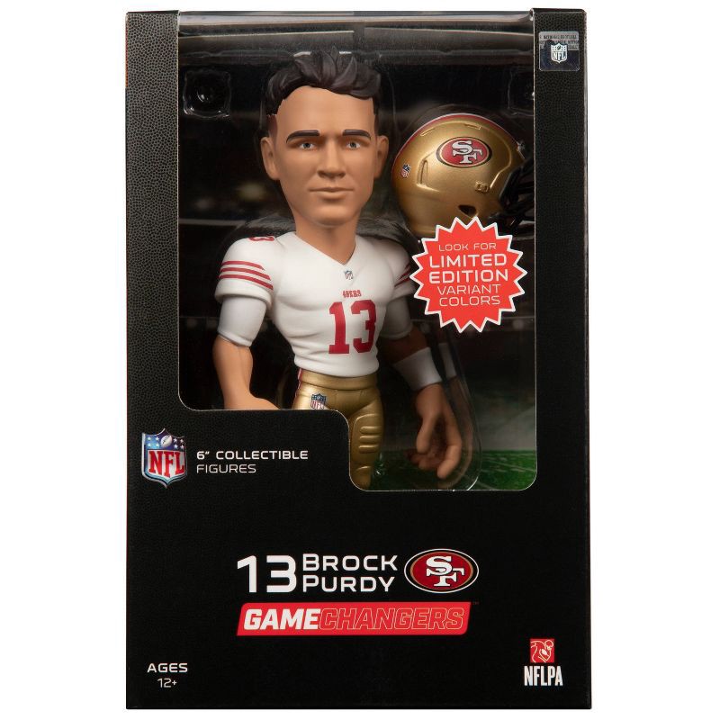 slide 4 of 4, NFL San Francisco 49ers Brock Purdy Gamechanger Mini Figure, 1 ct