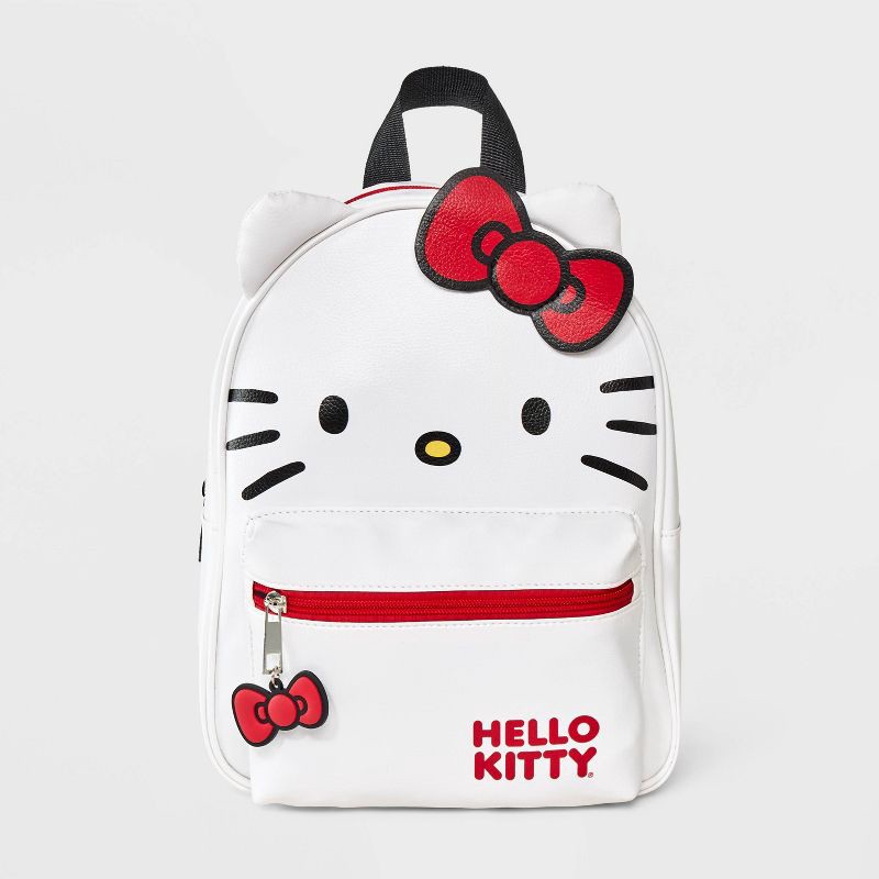 slide 1 of 4, Girls' Hello Kitty 10.5" Mini Backpack - White, 1 ct