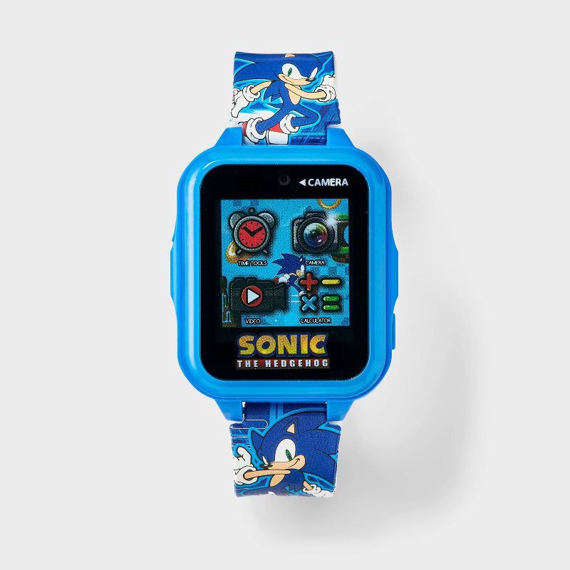 slide 1 of 3, Boys' Sonic the Hedgehog Light Up Interactive Watch - Blue, 1 ct