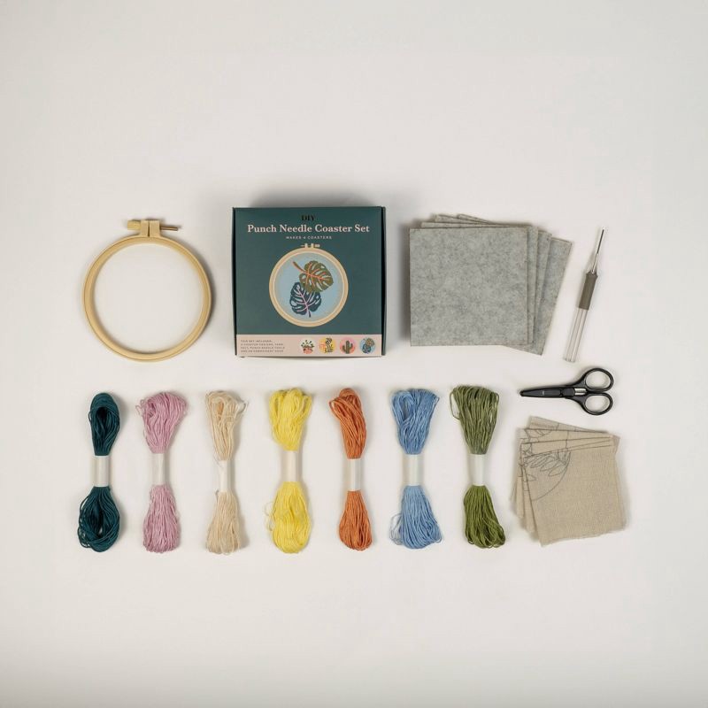 slide 4 of 5, Love x June 4ct Do-It-Yourself Punch Needle Coasters Set, 4 ct