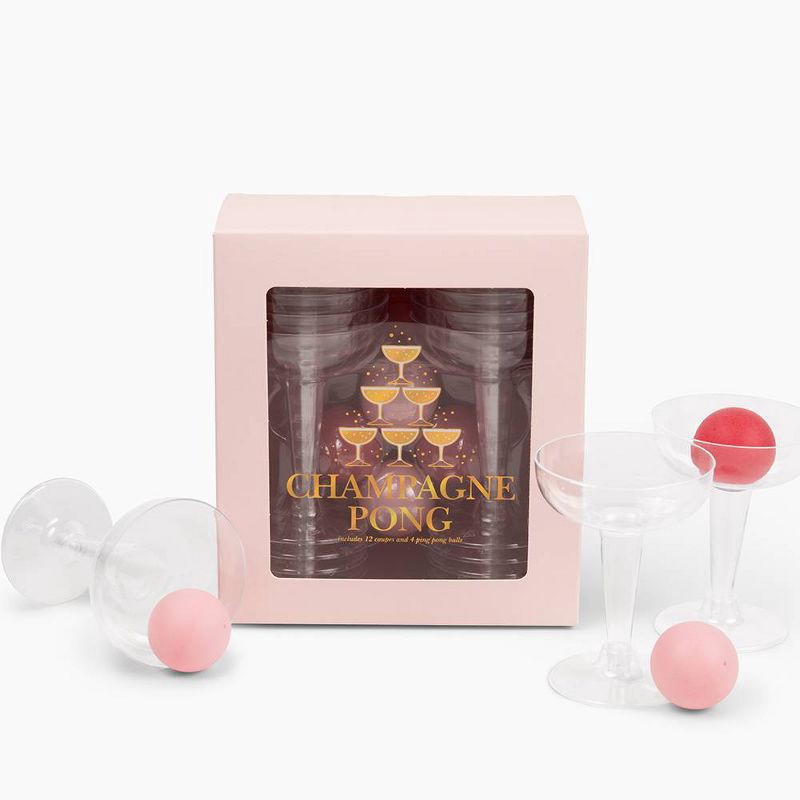 slide 2 of 3, Love x June 4.3oz Champagne Pong Game, 4.3 oz