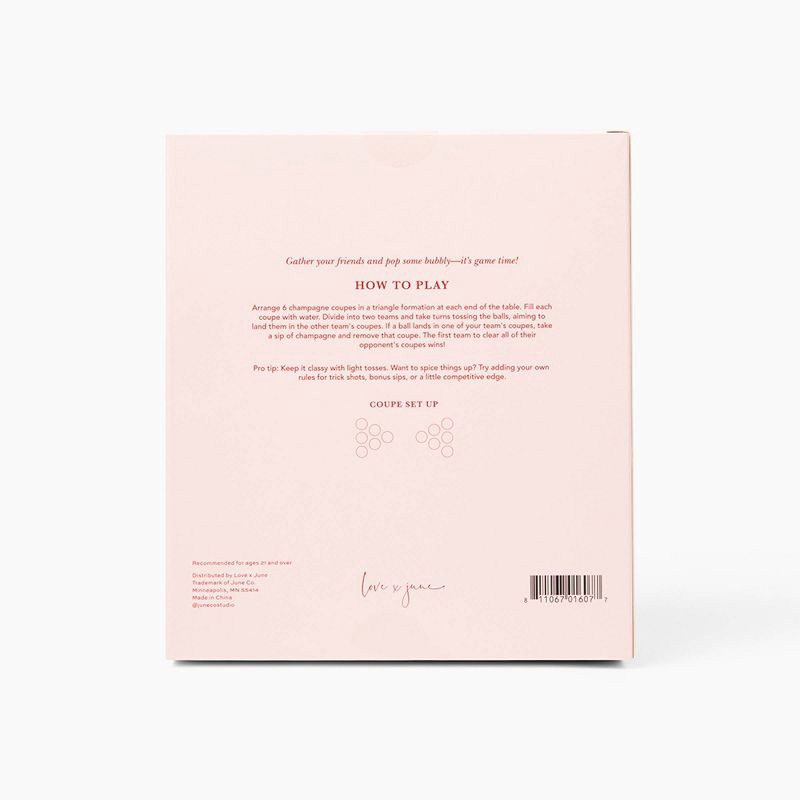 slide 3 of 3, Love x June 4.3oz Champagne Pong Game, 4.3 oz