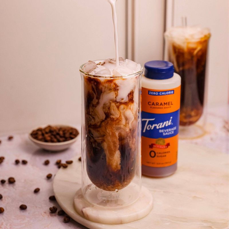 slide 5 of 6, Torani Zero Calorie Sugar Free Caramel Sauce for Coffee Lattes and Milkshakes - 12.8oz, 12.8 oz