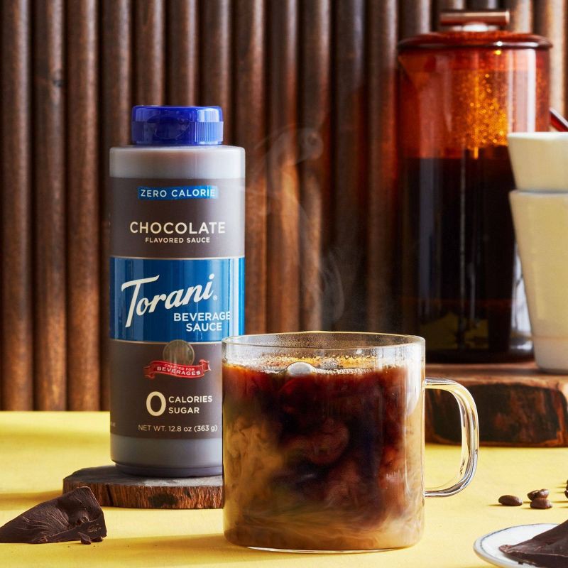 slide 3 of 6, Torani Zero Calorie Sugar Free Chocolate Sauce for Coffee Lattes and Milkshakes - 12.8oz, 12.8 oz