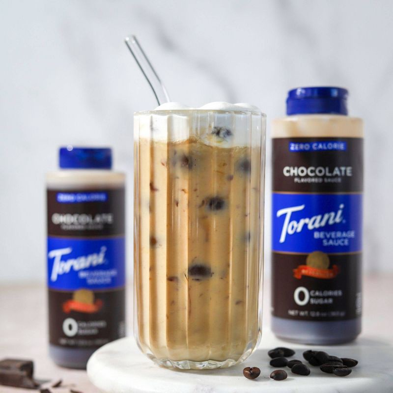 slide 4 of 6, Torani Zero Calorie Sugar Free Chocolate Sauce for Coffee Lattes and Milkshakes - 12.8oz, 12.8 oz