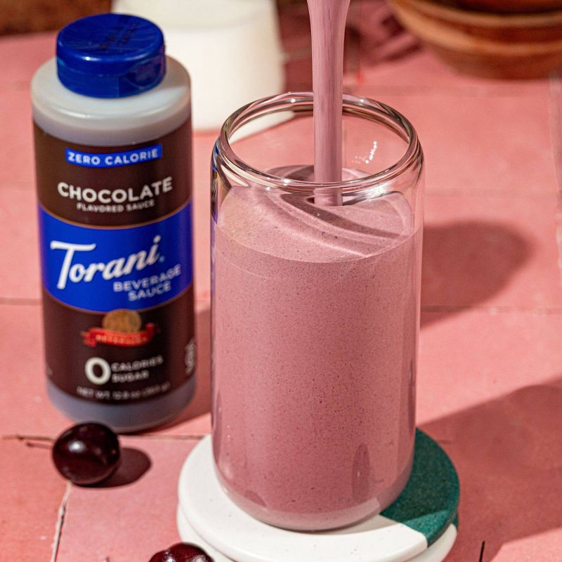 slide 5 of 6, Torani Zero Calorie Sugar Free Chocolate Sauce for Coffee Lattes and Milkshakes - 12.8oz, 12.8 oz