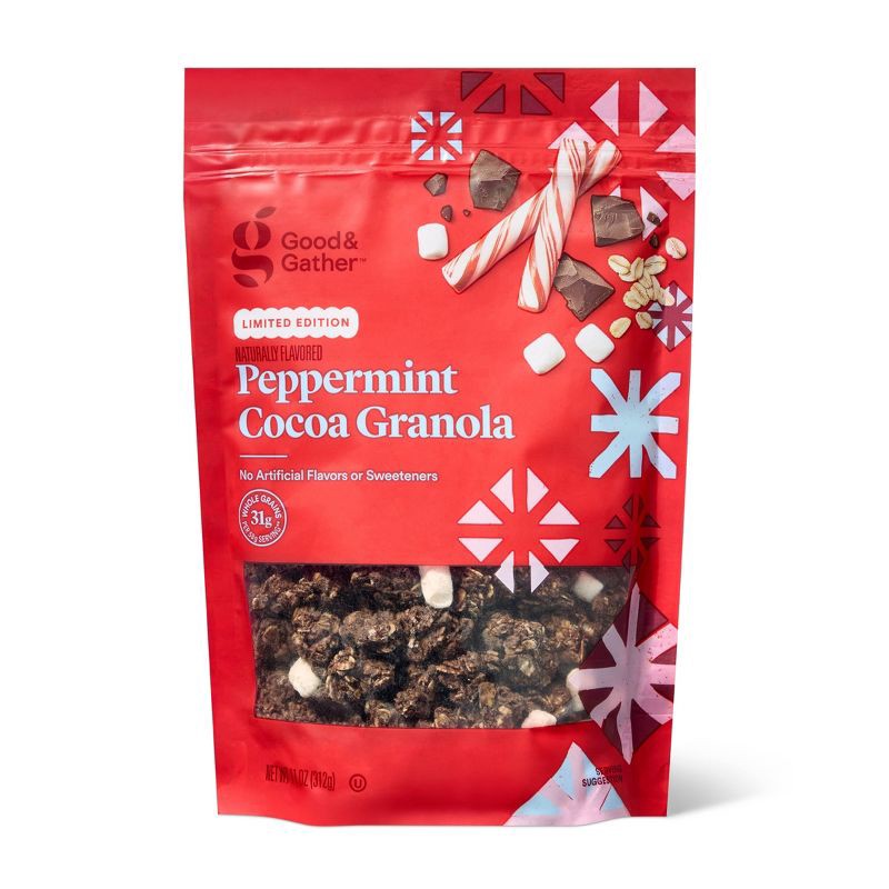 slide 1 of 4, Naturally Flavored Peppermint Cocoa Granola - 11oz - Good & Gather™, 11 oz