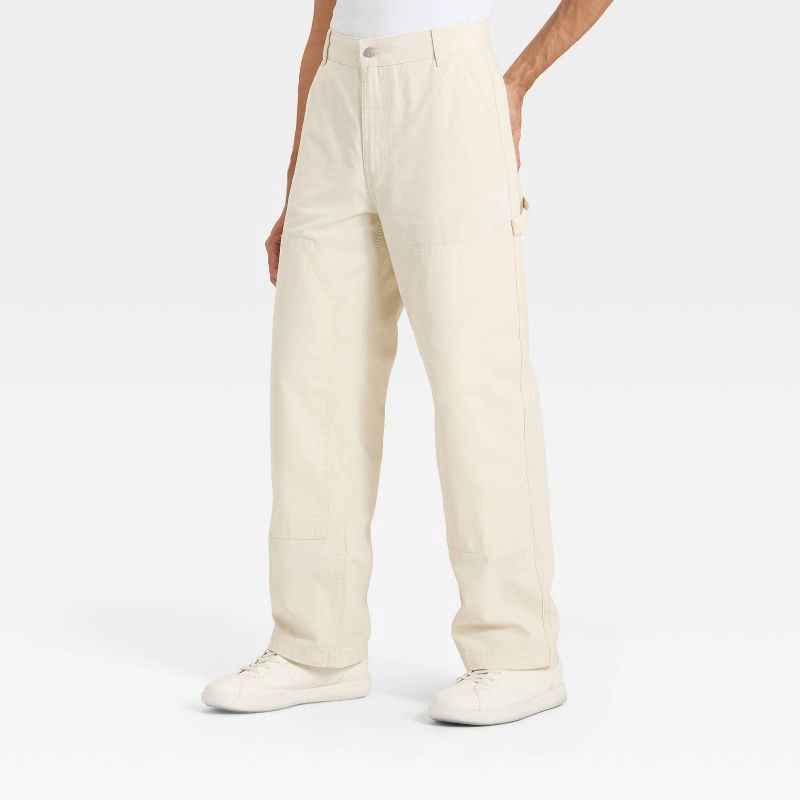 slide 2 of 3, Men's Baggy Carpenter Pants - Original Use™ Cream 32x32, 1 ct