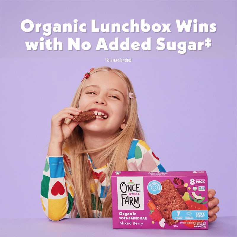 slide 5 of 10, Once Upon a Farm Snack Bars Mixed Berry - 9.6oz/8ct, 8 ct; 9.6 oz