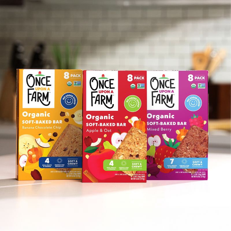 slide 9 of 10, Once Upon a Farm Snack Bars Mixed Berry - 9.6oz/8ct, 8 ct; 9.6 oz