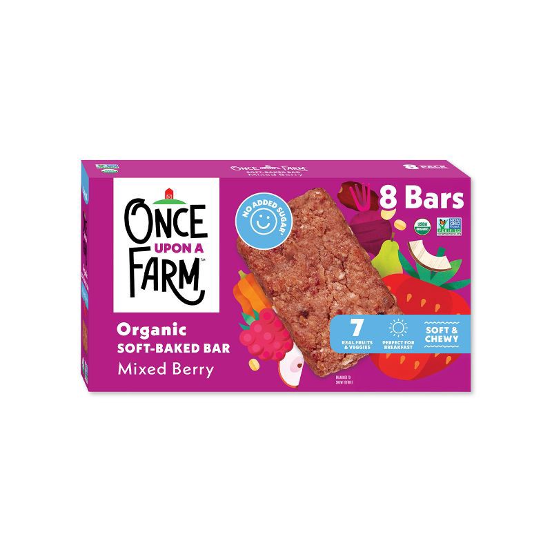 slide 1 of 11, Once Upon a Farm Snack Bars Mixed Berry - 9.6oz/8ct, 8 ct; 9.6 oz