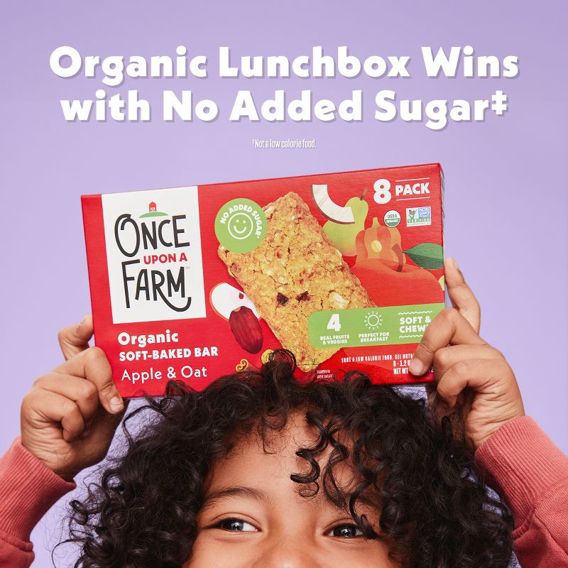 slide 4 of 10, Once Upon a Farm Apple and Oat Snack Bars - 9.6oz/8ct, 8 ct; 9.6 oz