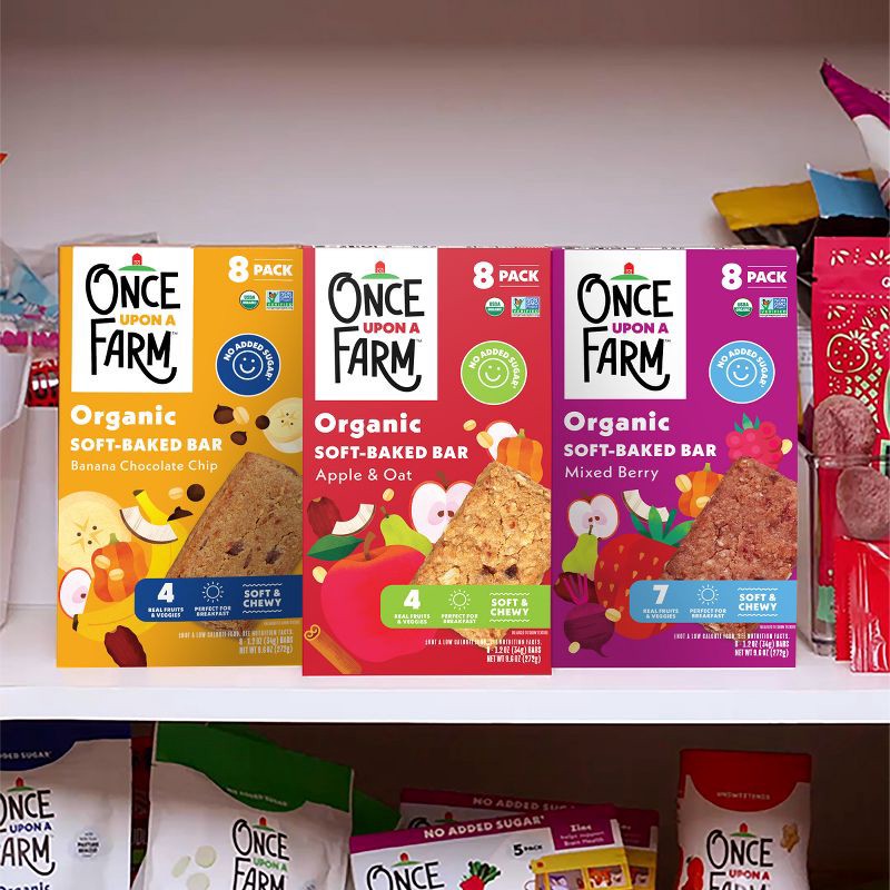 slide 5 of 10, Once Upon a Farm Snack Bars Banana Choc Chip Oat - 9.6oz/8ct, 8 ct; 9.6 oz