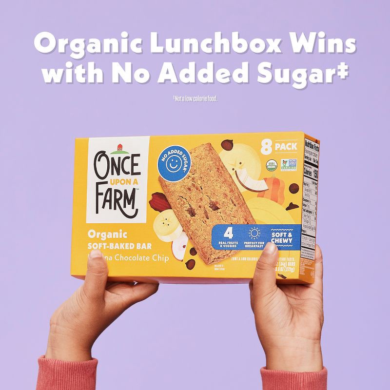slide 6 of 10, Once Upon a Farm Snack Bars Banana Choc Chip Oat - 9.6oz/8ct, 8 ct; 9.6 oz