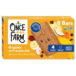 Once Upon a Farm Snack Bars Banana Choc Chip Oat - 9.6oz/8ct
