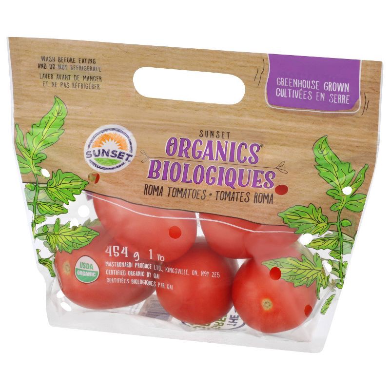 slide 3 of 7, Fresh Organic Roma Tomatoes - 1lb, 1 lb
