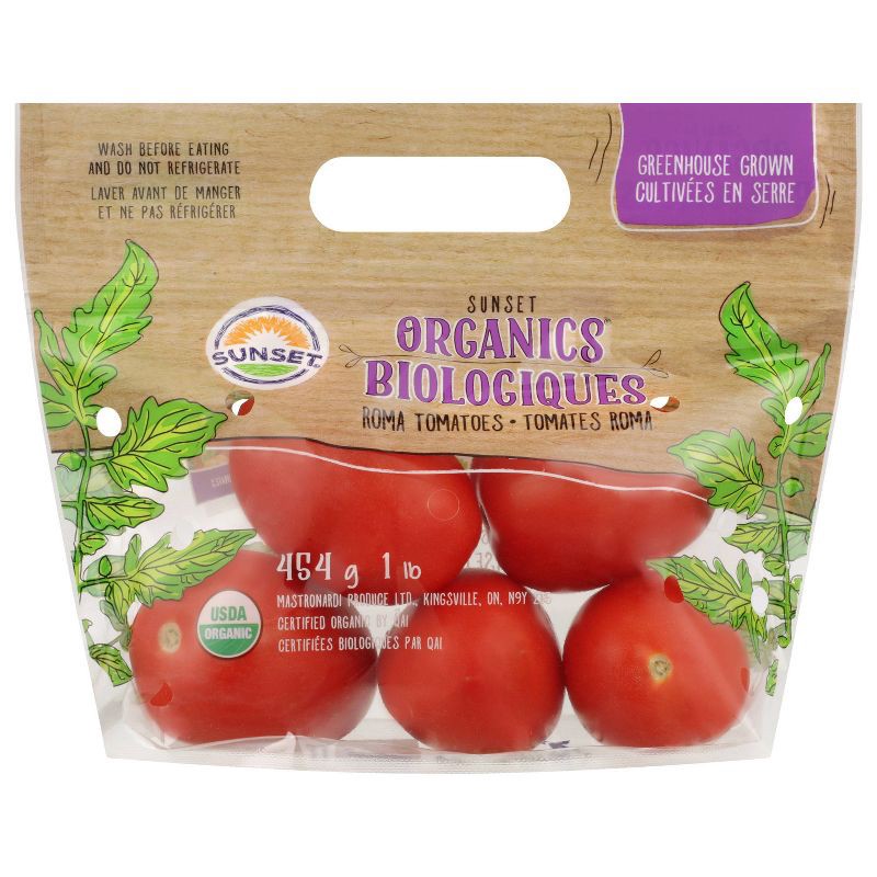 slide 1 of 7, Fresh Organic Roma Tomatoes - 1lb, 1 lb