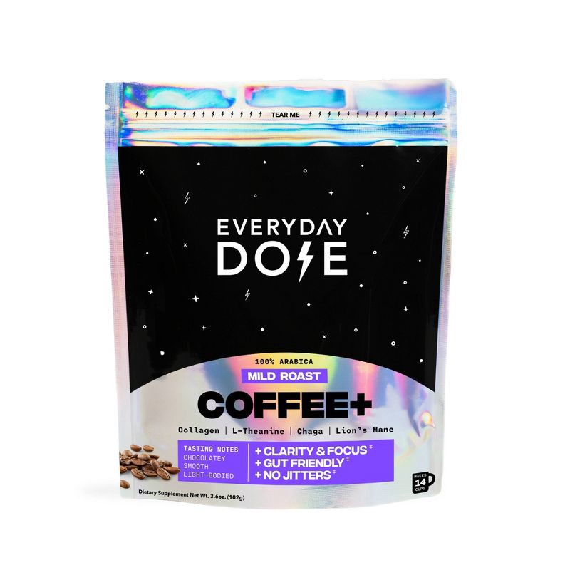 slide 1 of 6, Everyday Dose Mild Roast Mushroom Coffee - 3.6oz, 3.6 oz
