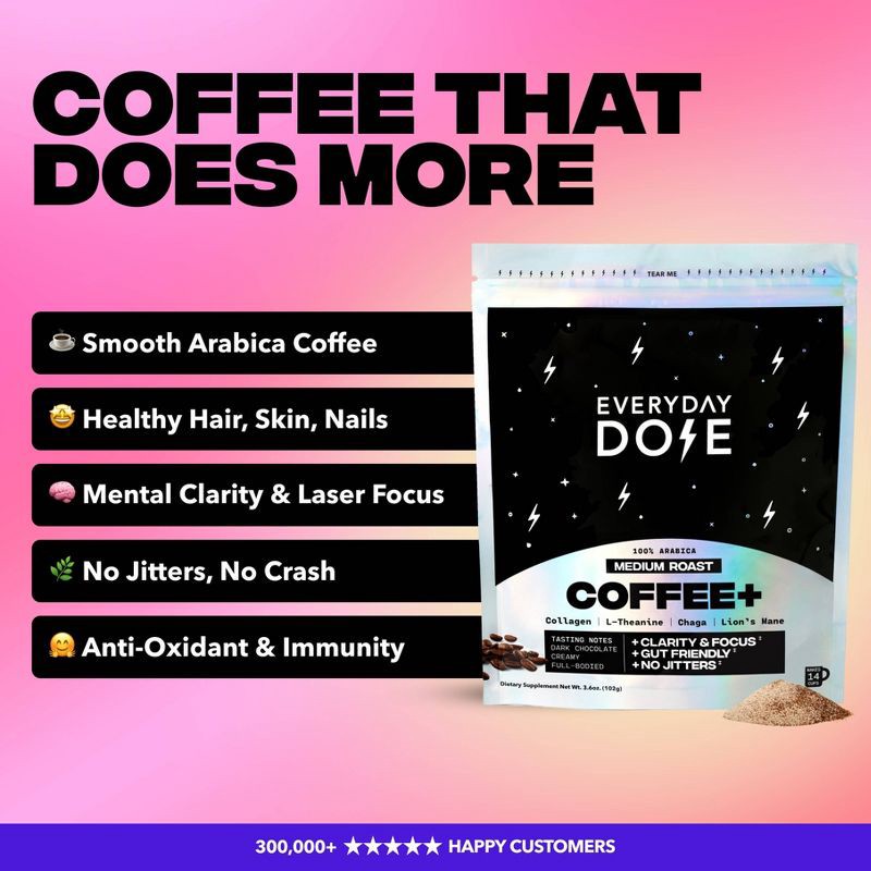 slide 2 of 5, Everyday Dose Medium Roast Mushroom Coffee - 4.4oz, 4.4 oz