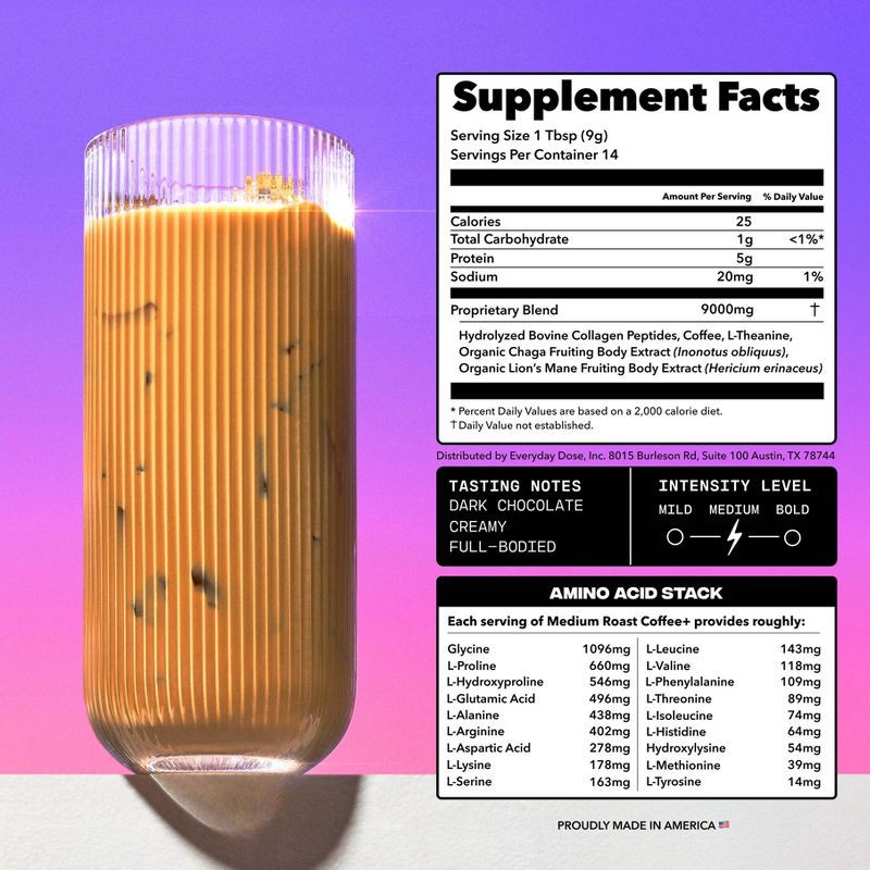 slide 3 of 5, Everyday Dose Medium Roast Mushroom Coffee - 4.4oz, 4.4 oz