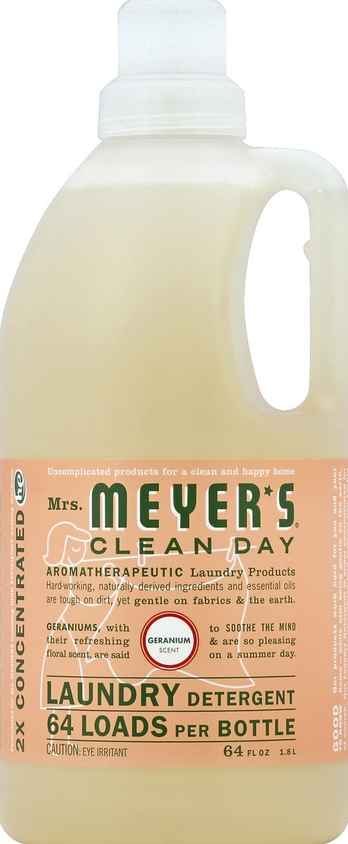 slide 2 of 2, Mrs. Meyer's Clean Day Laundry Detergent Geranium Scent, 64 fl oz