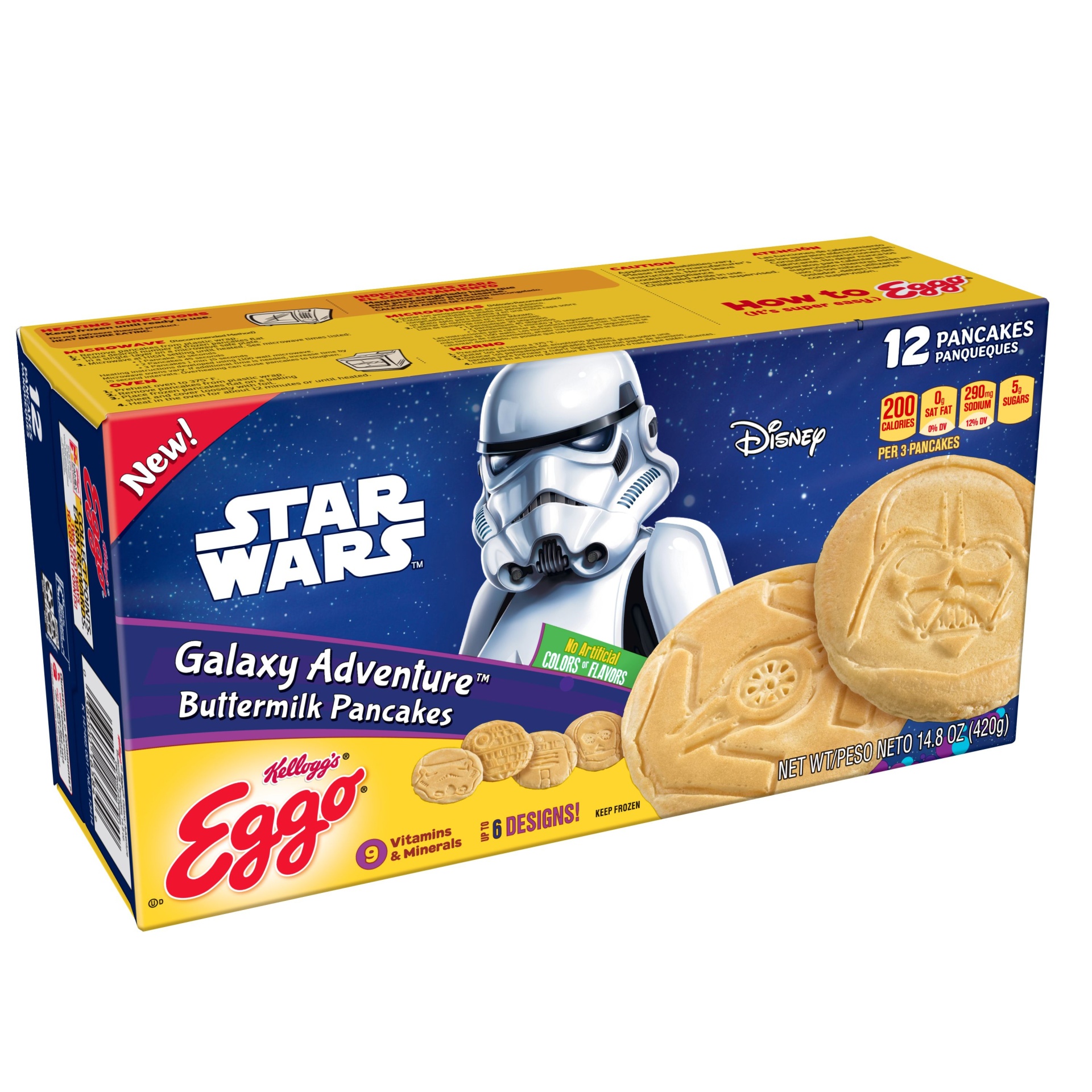 slide 1 of 7, Eggo Star Wars Buttermilk Pancakes, 12 ct