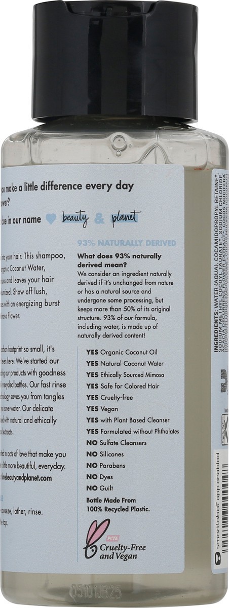slide 4 of 9, Love Beauty and Planet Volume & Bounty Sulfate Free Shampoo Coconut Water & Mimosa Flower - 13.5 fl oz, 13.5 fl oz