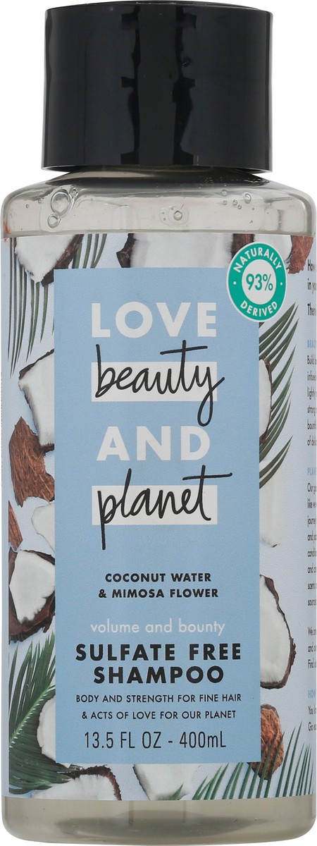 slide 5 of 9, Love Beauty and Planet Volume & Bounty Sulfate Free Shampoo Coconut Water & Mimosa Flower - 13.5 fl oz, 13.5 fl oz