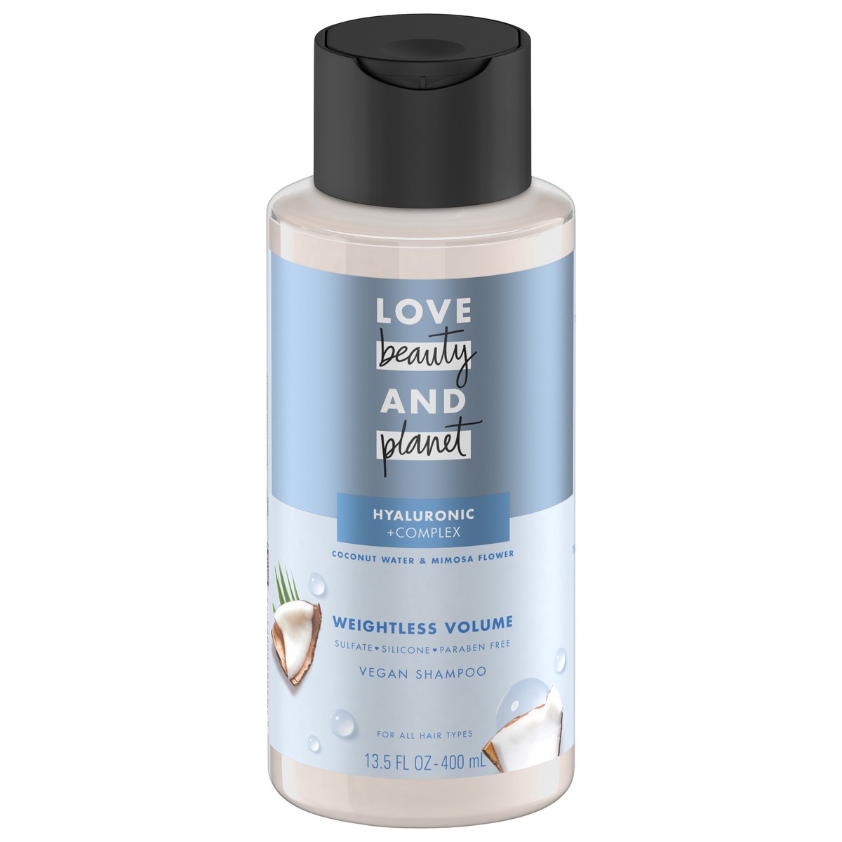 slide 1 of 9, Love Beauty and Planet Volume & Bounty Sulfate Free Shampoo Coconut Water & Mimosa Flower - 13.5 fl oz, 13.5 fl oz