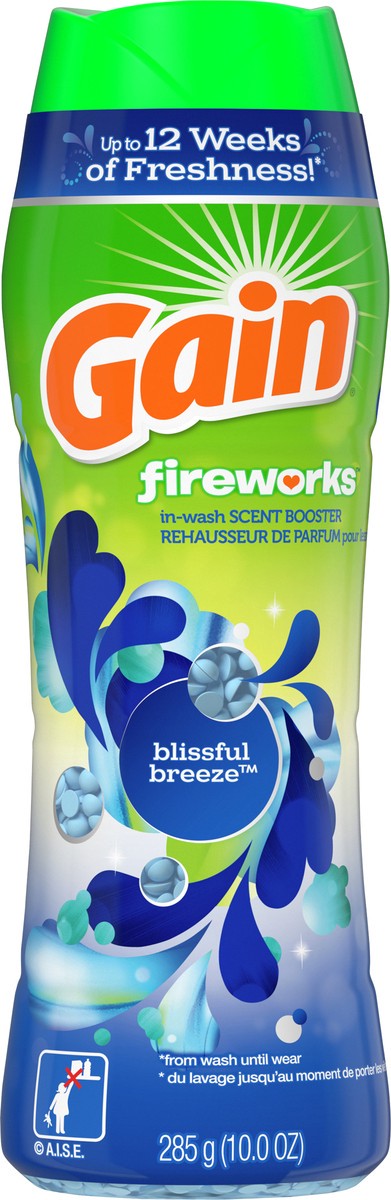slide 2 of 8, Gain Fireworks In-Wash Scent Booster Beads, Blissful Breeze, 10 oz, 1 ct