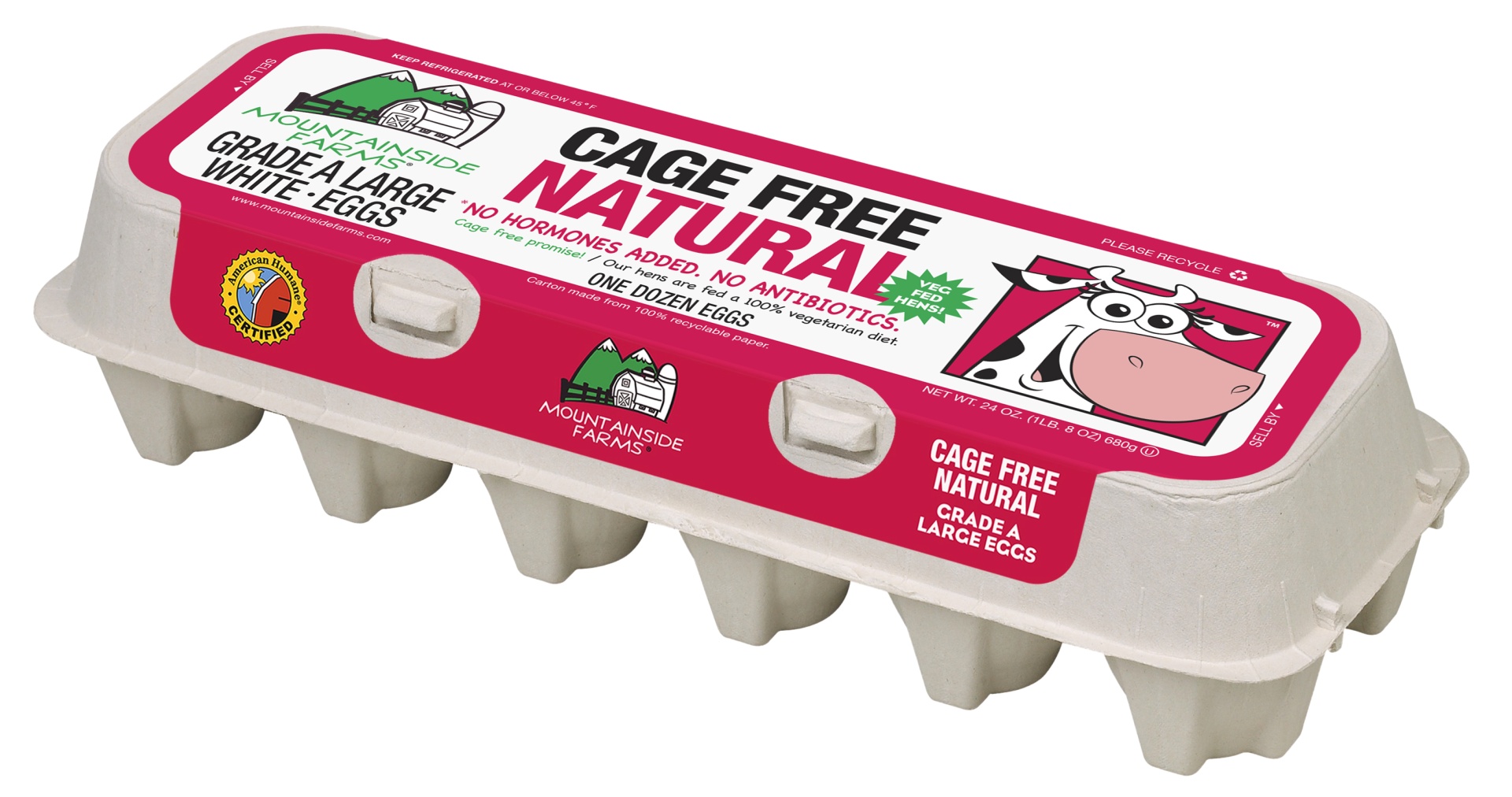 slide 1 of 2, Mountainside Farms Cage Free Natural Eggs, 12 ct